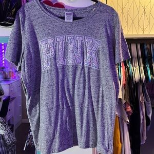 Pink size large gray T-shirt